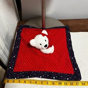 Gymboree Red and White Polka Dot Bear Lovey